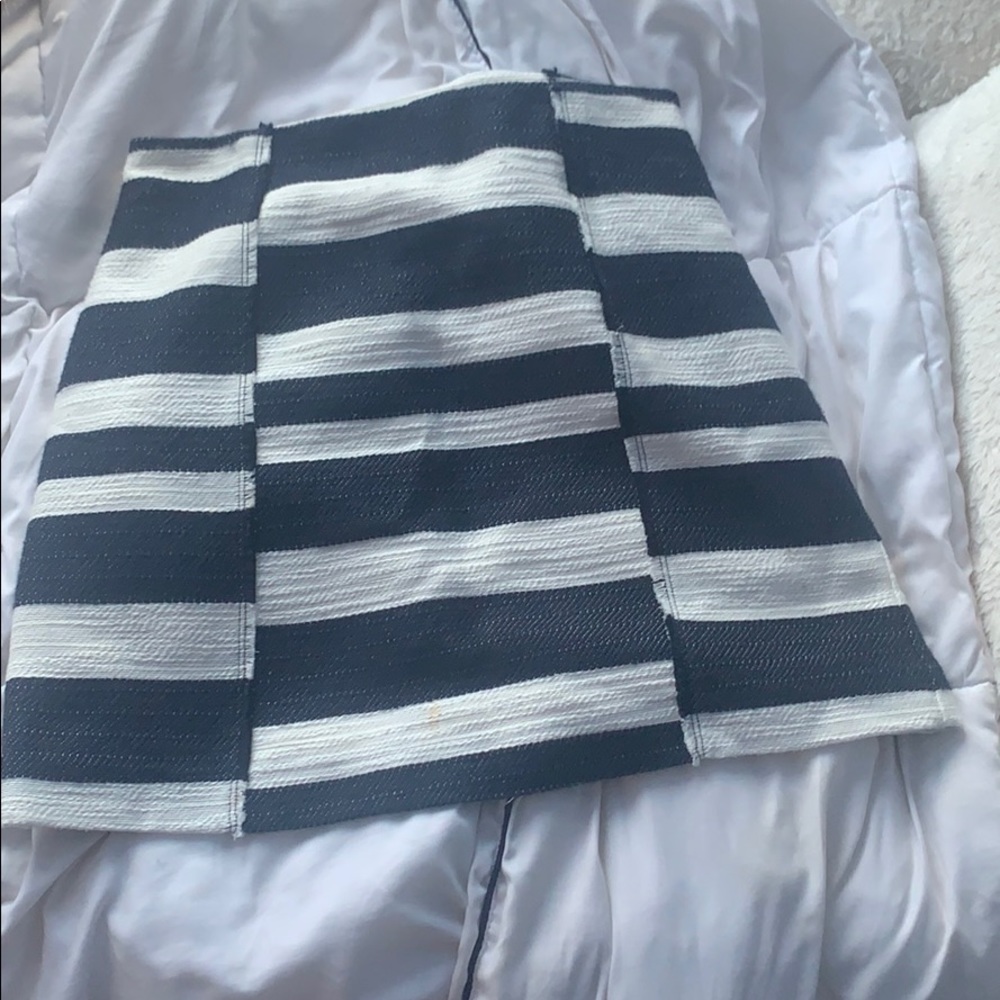 Loft stripped midi skirt